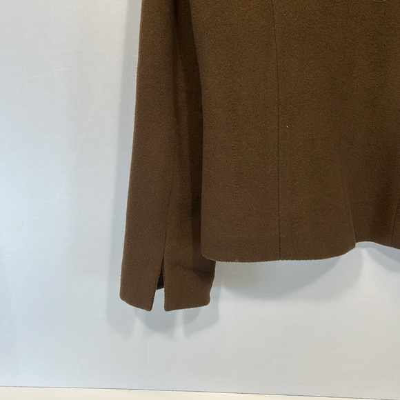 Vintage S & D Chocolate Brown Lined virgin Wool One Button Womens L  Blazer USA - Picture 4 of 8